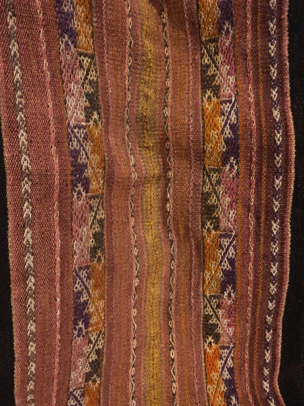 Antique Andean Ancestral Handwoven Textile – Vintage Peruvian Tribal Tapestry –